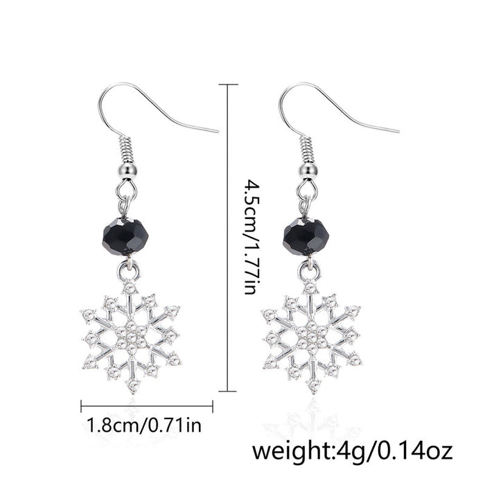 Wholesale Zinc Alloy Christmas Tree Snowflake Dangle Earrings Colorful Trendy Holiday Jewelry Accessory