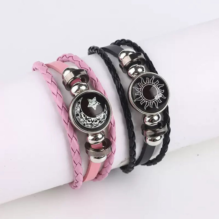 Wholesale Handmade multi-layered woven time gemstone bracelet