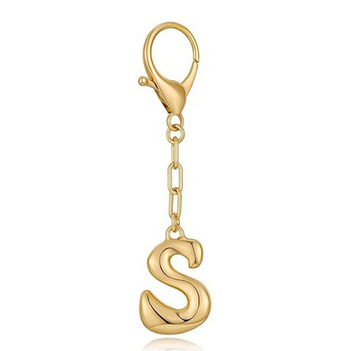 Wholesale 26 Bubble Letter Metal English Letter Keychain