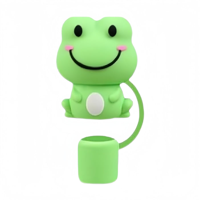 Wholesale Cute animal 3D straw cap, water cup straw cover, dustproof straw decorative cap, reusable straw stopper