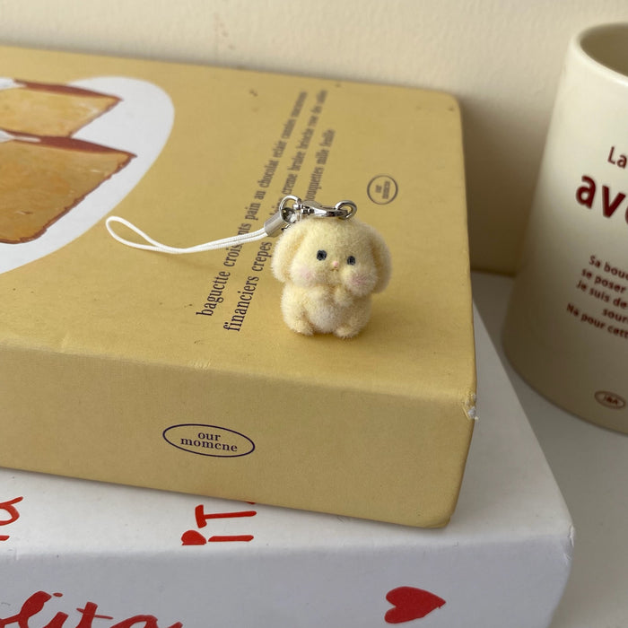 Wholesale 3D plush bunny pendant, cute little animal plush toy, student bag hanging accessory