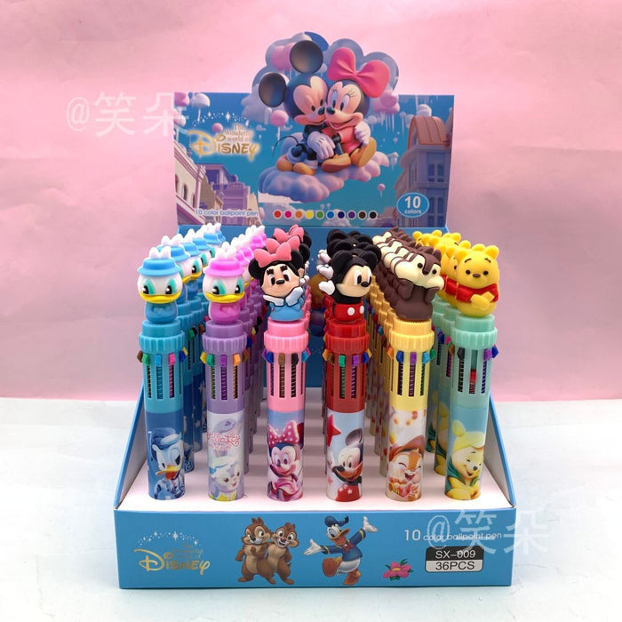 Wholesale Cute Cartoon 10-Color Clickable Ballpoint Pen