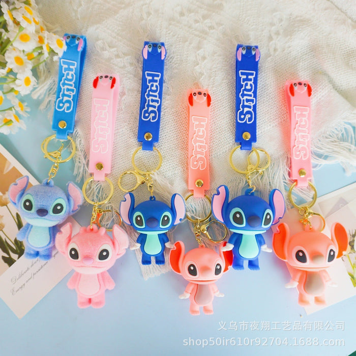 Wholesale Cute Cartoon Flocked Doll Keychain