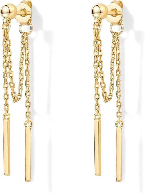 Wholesale Long chain earrings, creative silver needle earrings, niche design, high-end and elegant earrings