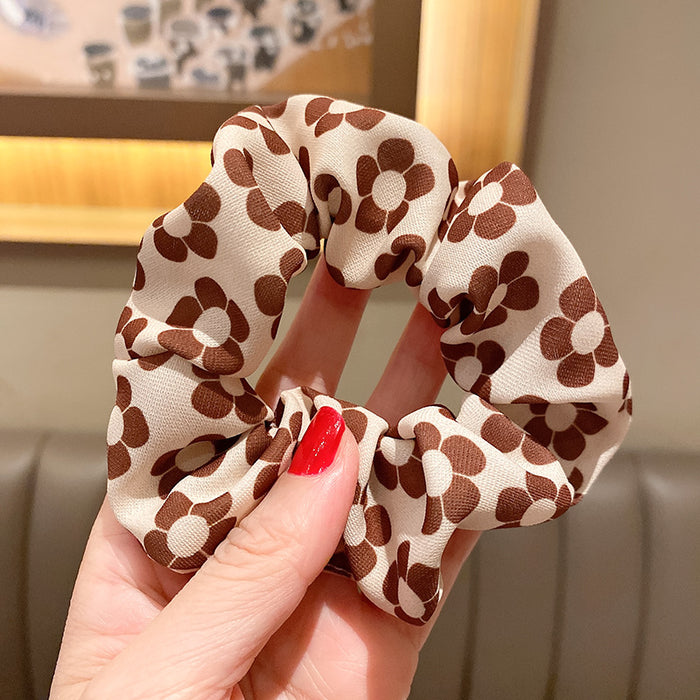 Wholesale Leopard Print Bear Intestine Ring Hair Scrunchies JDC-HS-HuiDi018