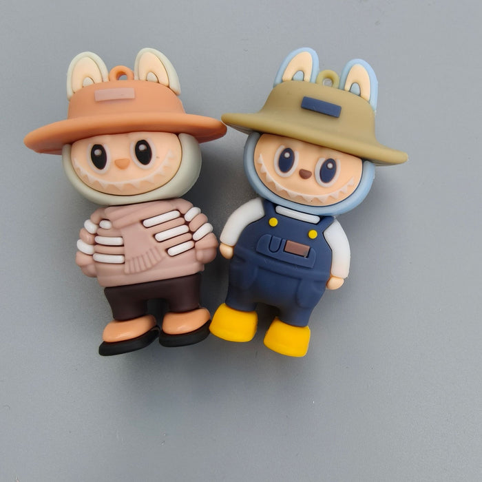 Wholesale Soft PVC doll keychain pendant three-dimensional