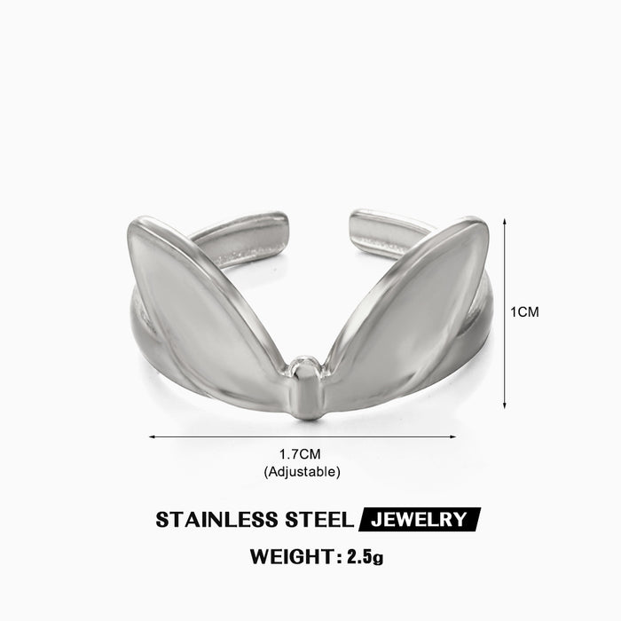 Wholesale Stainless steel female hip hop Gold Plated Rings Adjustable rings