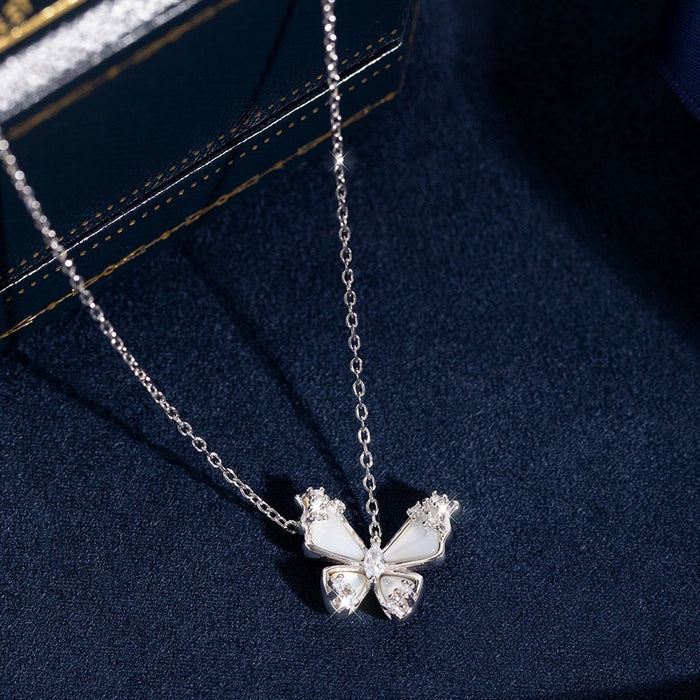 Wholesale Square Sugar Necklace Women's Woolen Chain All-match Golden Pendant  Titanium Steel Clavicle Chain