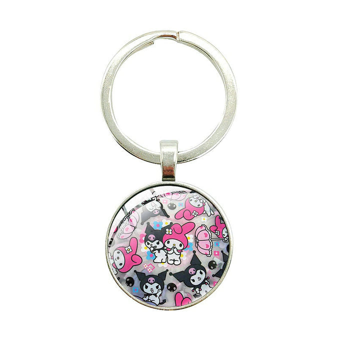 Wholesale Cartoon Time Gem Pendant Alloy Keychain JDC-KC-BinWei005