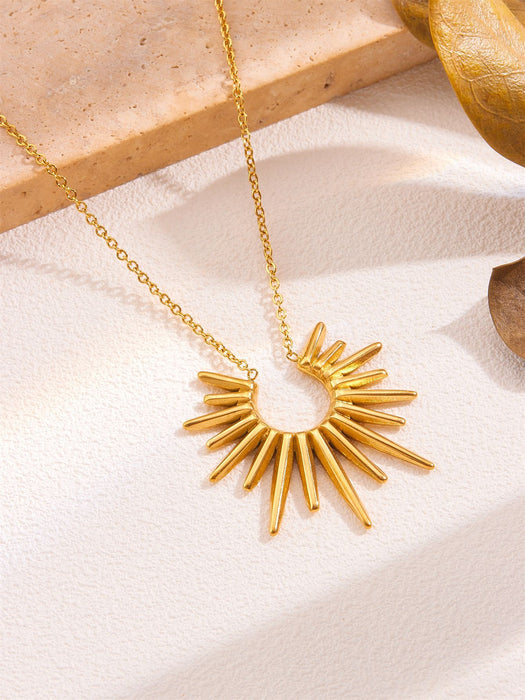 Wholesale Titanium steel shimmer necklace with high-end feel, personalized simplicity, stainless steel jewelry