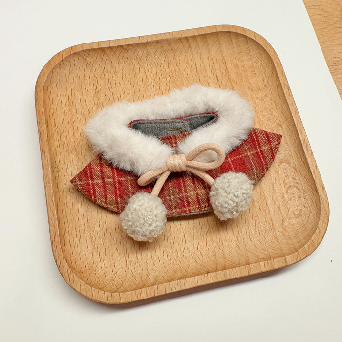 Wholesale Plush Doll Dress up Clothes 10cm Cotton Doll Cloak Cute Baby Clothes Plaid Cloak Skirt