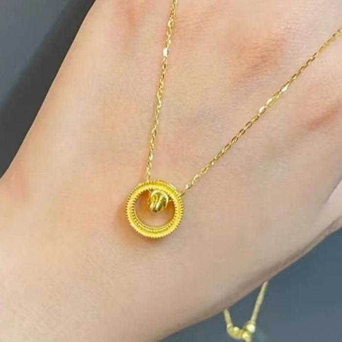 Wholesale Necklace Women's Gold Trendy Ladies Fashion Transfer Bead Decoration Clavicle Chain