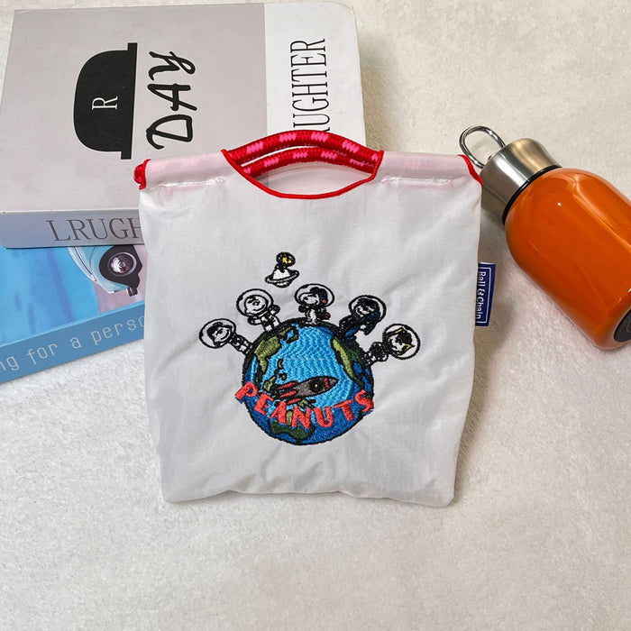 Wholesale Needle Embroidered Donut Mini Bag Mini Shoulder Crossbody Bag Handbag Canvas Bag