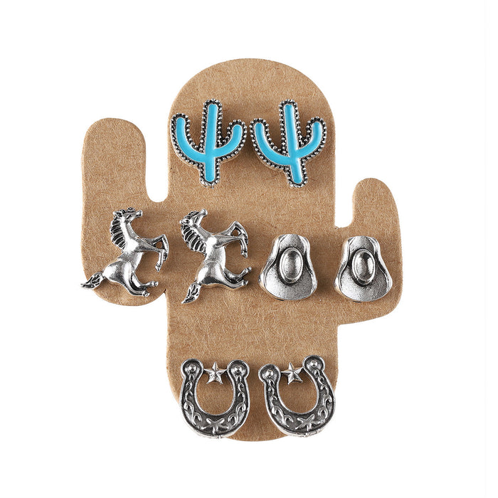 Wholesale 2pcs vintage multi-style suit earrings