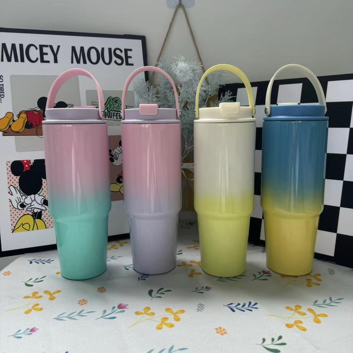 Wholesale stainless steel thermos cup cartoon animation ice cup outdoor portable car cup