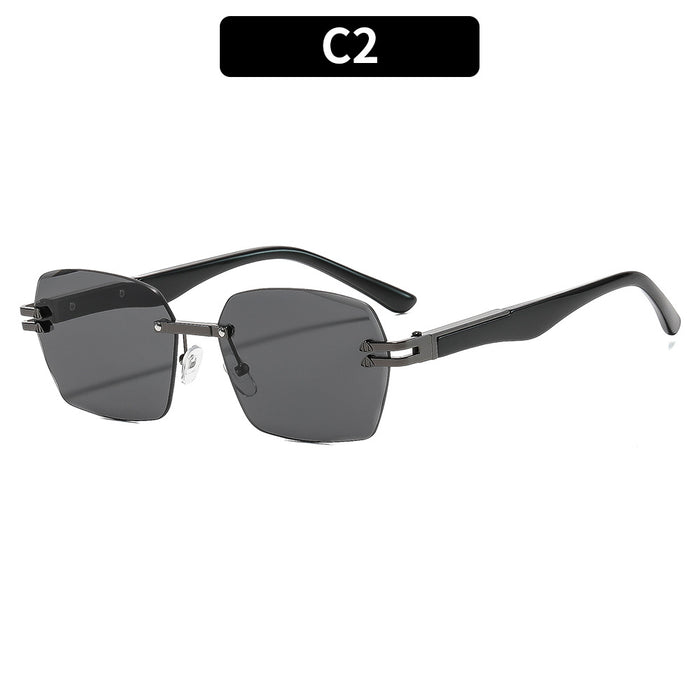 Wholesale Street Snap Frameless Square Sunglasses UV400 Fashion Accessory for Resale