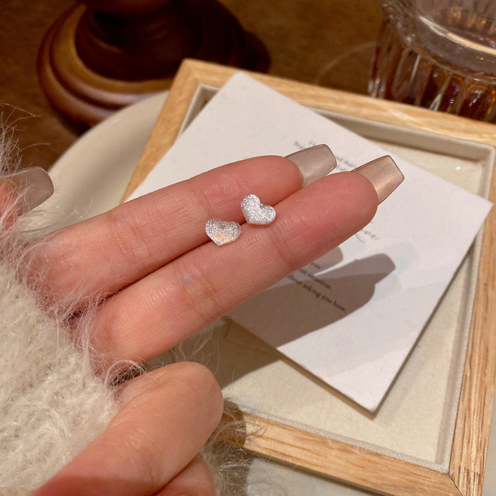 Wholesale Pearl and Zircon Heart Earrings
