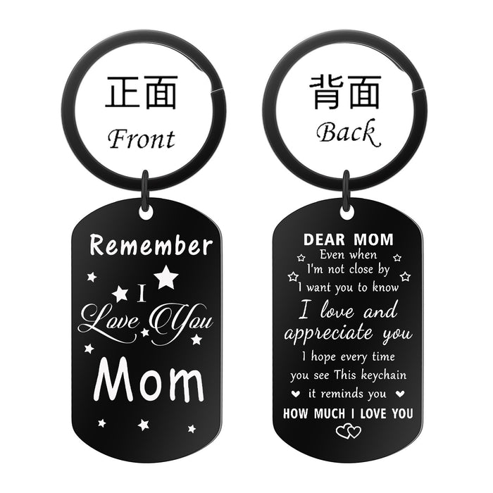 Wholesale Stainless steel keychain commemorative gift engraved keychain pendant