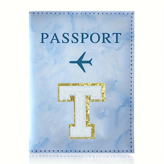 Wholesale Fashion Initial Letter Pattern PU Passport Holder Travel Wallet Casual Everyday Accessory