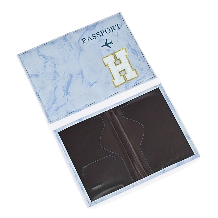 Wholesale Fashion Initial Letter Pattern PU Passport Holder Travel Wallet Casual Everyday Accessory