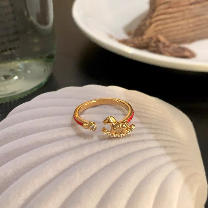 Wholesale  Ring with Enamel and Tiger's Eye Stone