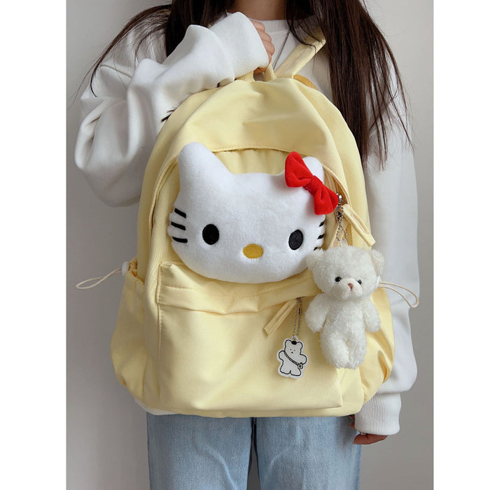 Wholesale Schoolbag Female College Students Cute Cartoon Cat High School Students Large Capacity Backpack Campus Backpack