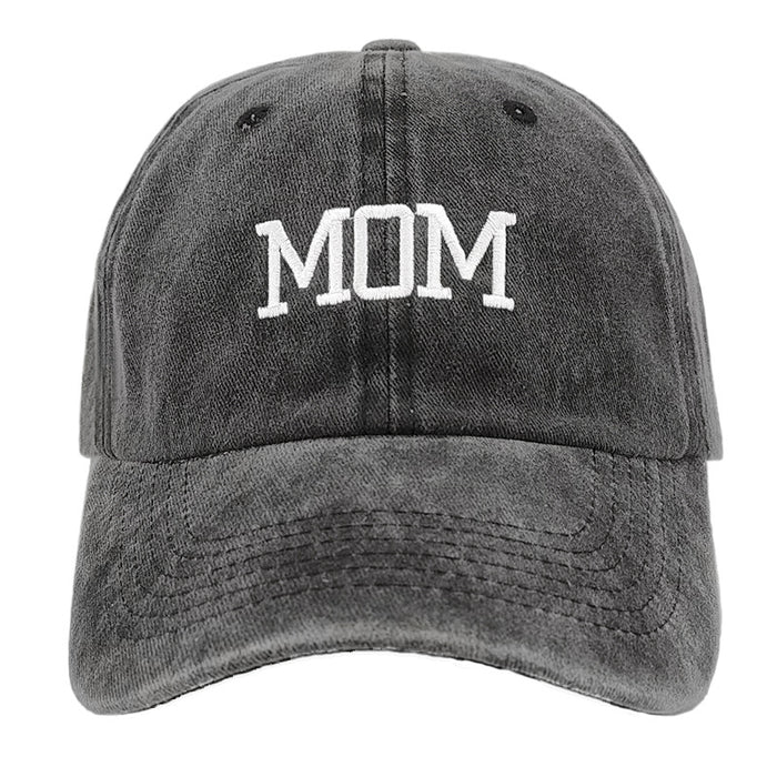 Wholesale Retro washed cotton DAD MOM embroidered couple baseball caps