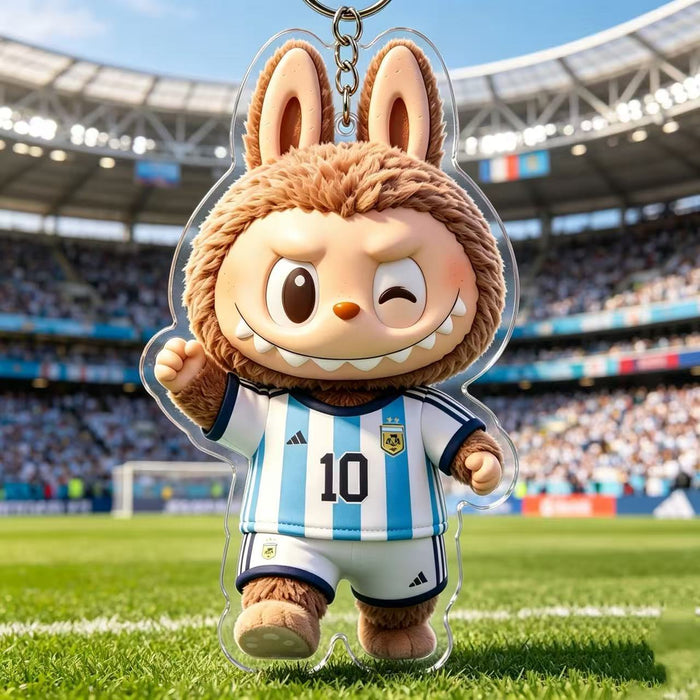 Wholesale World Cup Trendy Theme Acrylic Keychain Soccer Jersey Cartoon Design MOQ≥2