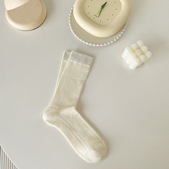 Wholesale Thin pile socks with hollow out versatile center tube