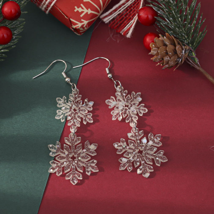 Wholesale Christmas Glitter Acrylic Earrings
