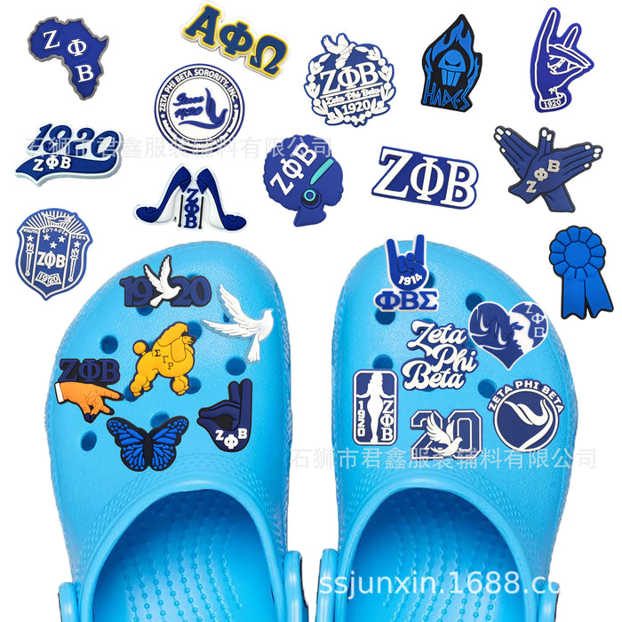 Wholesale 50pcs  blue community organization slippers hole shoes accessories