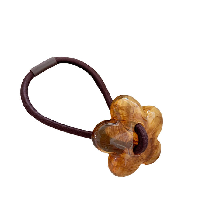 Wholesale Small flower simple temperament headband high elasticity cowhide tendon hair accessory
