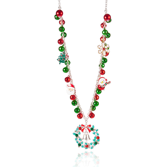 Wholesale Zinc Alloy Christmas Snowflake Pendant Necklace for Women Fashion Accessory