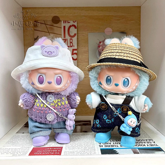 Wholesale Vinyl Doll Clothes Lucky  Clothes Trendy Cool Overalls