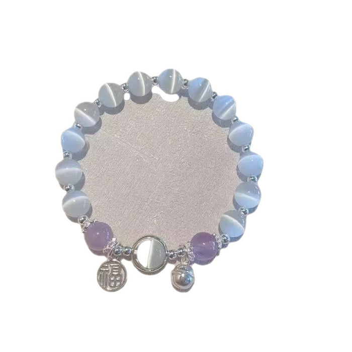 Wholesale Glass material butterfly bracelet niche design gray moonlight bracelet versatile temperament