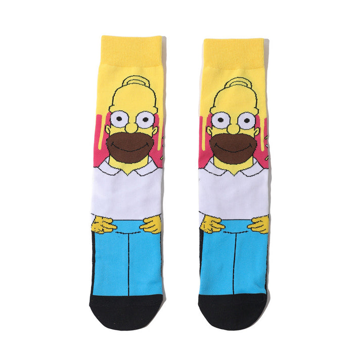 Wholesale Cartoon Cotton Middle Tube Socks JDC-SK-HuiHe045