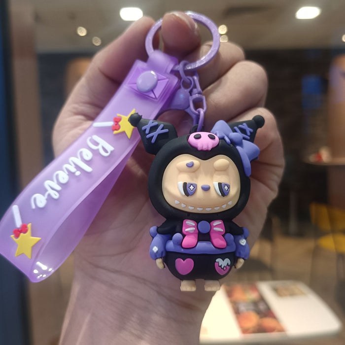 Wholesale Keychain cartoon funny car keychain student backpack small pendant claw machine