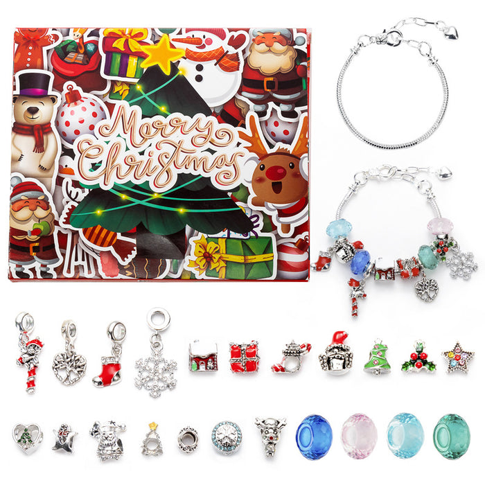 Wholesale Christmas DIY Bracelet Blind Box Gold 31 Grid Advent Calendar Jewelry Accessory Gift