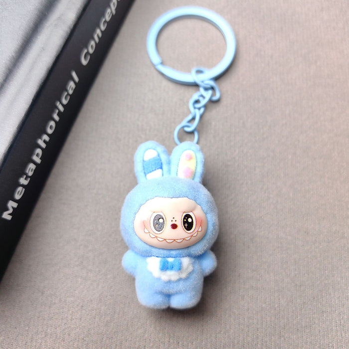 Wholesale Flocked  Keychain Pendant  Cute Doll DIY Accessories Mobile Phone Pendant