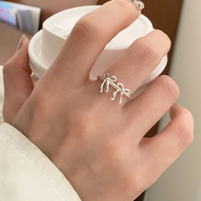 Wholesale Simple geometric lines, versatile layering, open mouth ring, index finger ring
