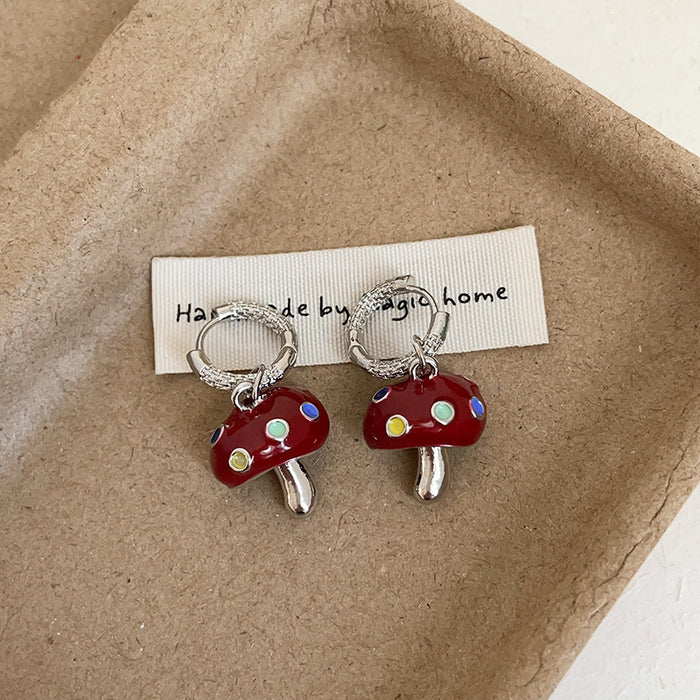 Wholesale Colorful Diamond Red Earrings