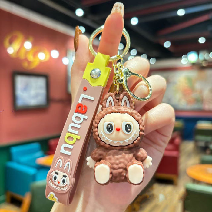 Wholesale Cartoon Sitting Keychain Cute Bucktooth Little Lamb Pendant Gift