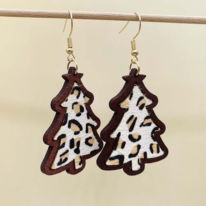 Wholesale Christmas lights,  red plaid acrylic earrings