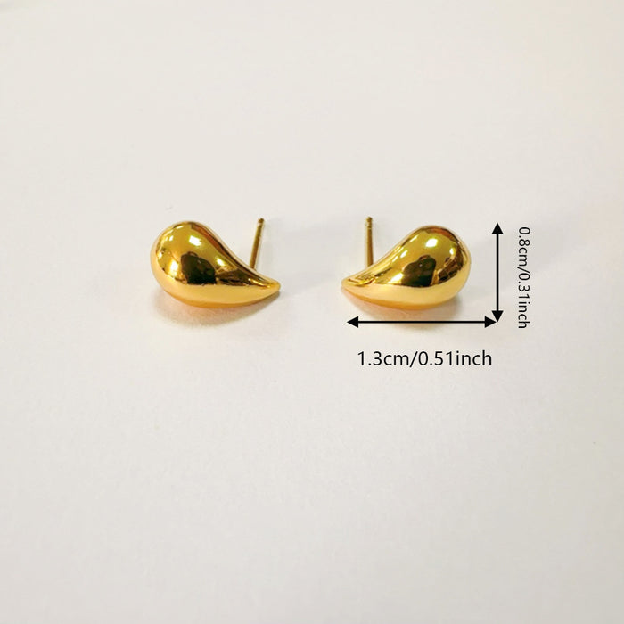 Wholesale Fashionable and high-end gold water droplet hollow earrings sell well, niche design earrings, temperament earrings