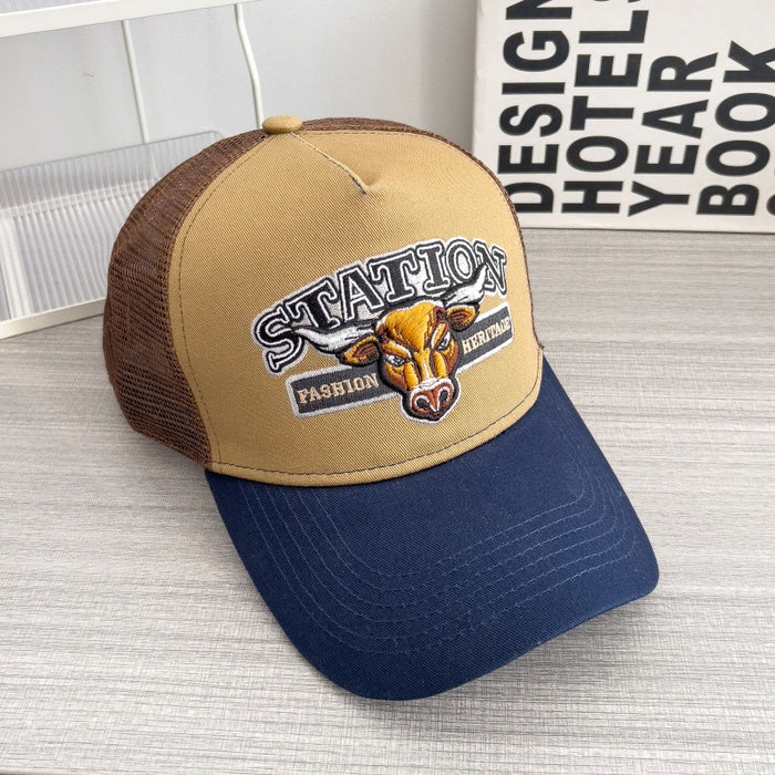 Wholesale Baseball Cap Hip-Hop Mesh Breathable Large Brim Peaked Cap for Adults