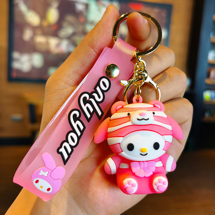 Wholesale Rubber Cartoon Doll Three-dimensional Keychain JDC-KC-Tingm086