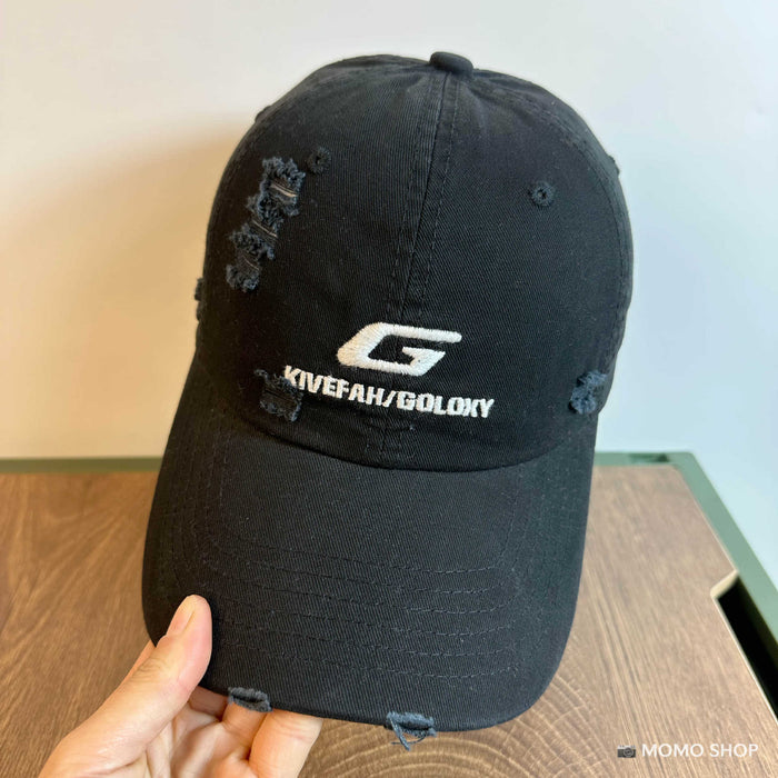 Wholesale Old street hole hip-hop baseball cap embroidered duckbill cap