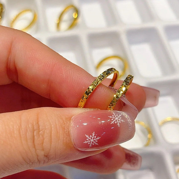 Wholesale Ring plated with real gold, narrow version, paired ring, plain ring, women's ring