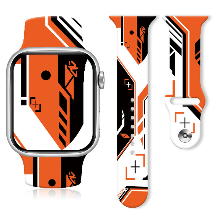 Wholesale Printed Silicone Watch Strap Wrist Strap JDC-WD-NuoQi053