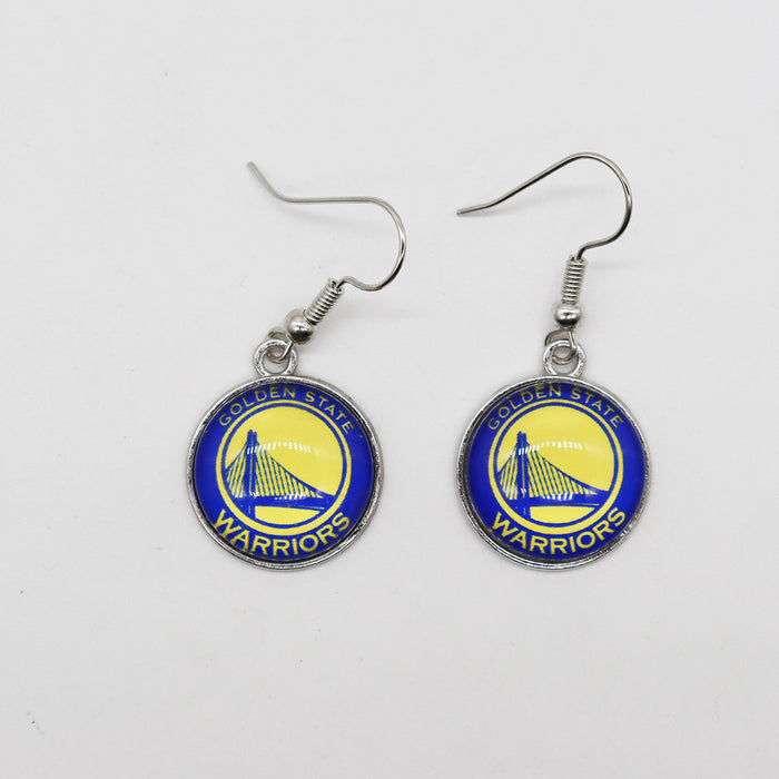 Wholesale Baseball Team Football Team Earrings Pendant Moonlight Gemstone Pendant Sports Earrings